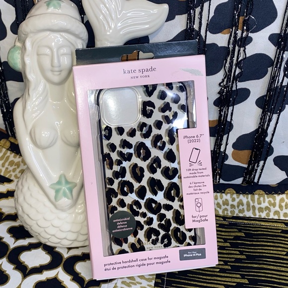 KATE SPADE LEOPARD IPHONE 14 PLUS CASE - Picture 1 of 6